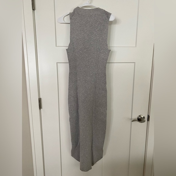 Free People Body sleeveless ribbed dress form fit mid calf length grey Size Sm - Picture 5 of 6